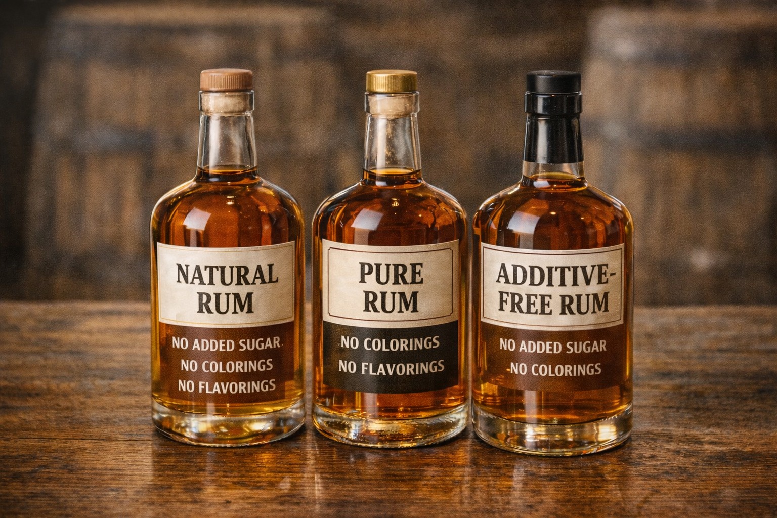 Additive-free rum